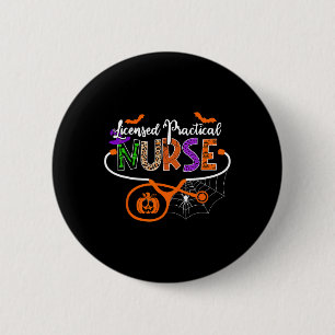 Lpn Licensed Practical Nurse Halloween Stethoscope 6 Cm Round Badge