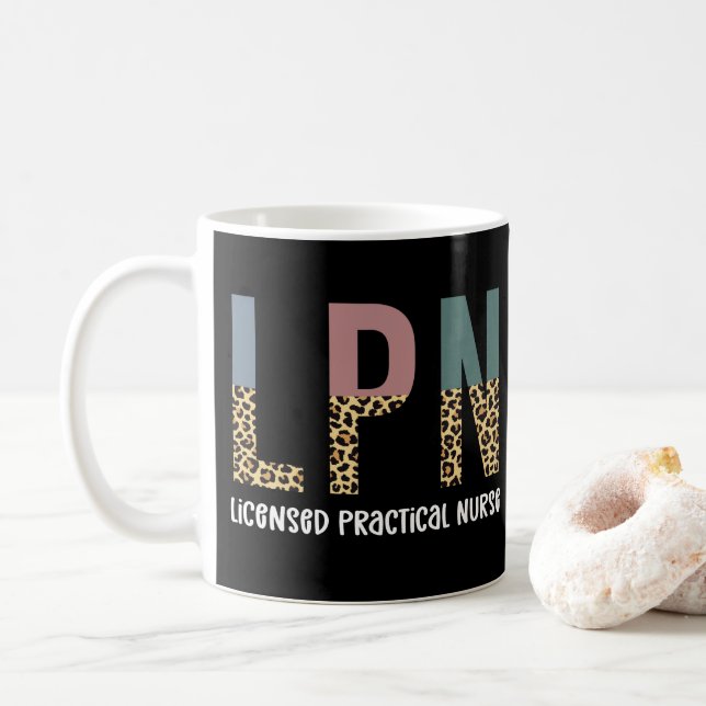 LPN Licensed Practical Nurse LPN Graduation Gift Coffee Mug (With Donut)