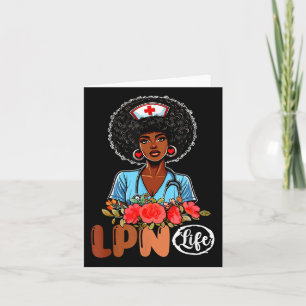 Lpn Life Costume Nurse Proud Black History Month A Card