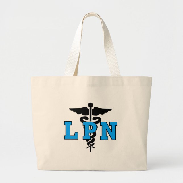 LPN Medical Symbol Large Tote Bag (Front)