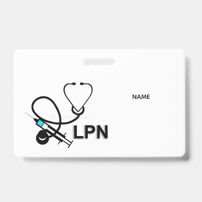 LPN Name Badge ID Badge (Front)