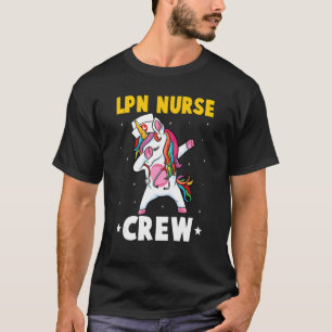 Lpn Nurse Crew Crew Dabbing Unicorn T-Shirt