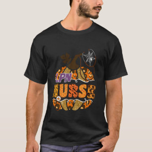 LPN Nurse Halloween Pumpkin Leopard Nursing T-Shirt