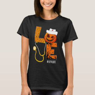 LPN Nurse Love Nurse Life Halloween Pumpkin Costum T-Shirt