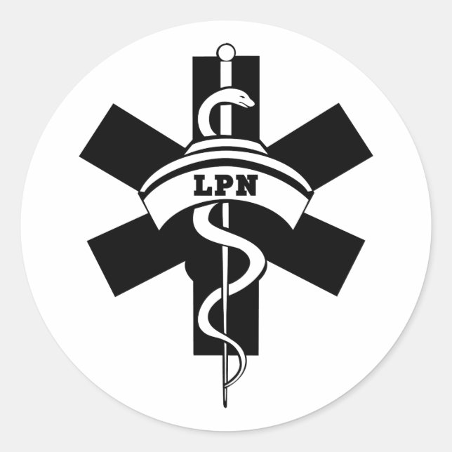 LPN Nurses Classic Round Sticker (Front)