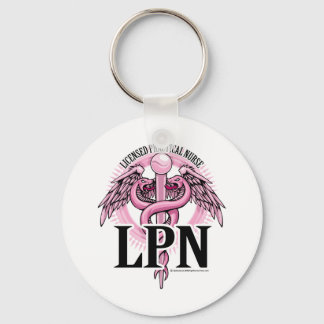 LPN PINK Caduceus Key Ring