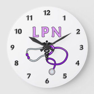 LPN Stethoscope Large Clock