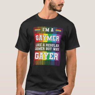 Lqbtq Gamer Gaymer Gaming Rainbow Flag Gay Pride M T-Shirt