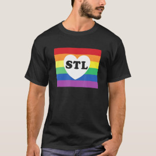 Lqbtq St Louis Stl Gay Pride Rainbow Flag T-Shirt