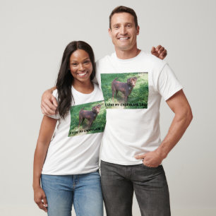 LR chocolate lab love with picture T-Shirt