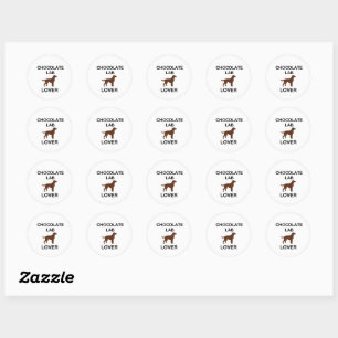 LR chocolate lab lover Classic Round Sticker