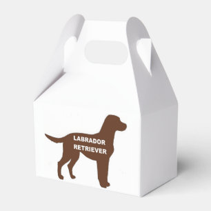 LR chocolate lab name silhouette Favour Box