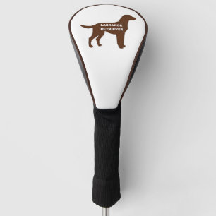 LR chocolate lab name silhouette Golf Head Cover
