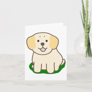 LR kawaii yellow lab Card