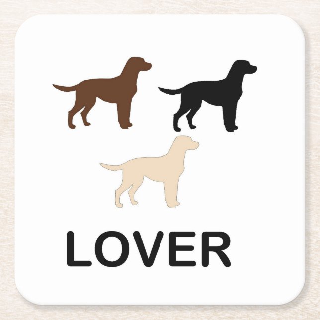 LR lover all colours silhouette Square Paper Coaster (Front)