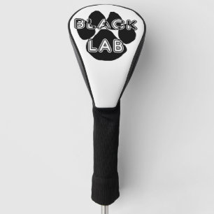 LR name paw black Golf Head Cover