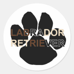 LR name paw Classic Round Sticker