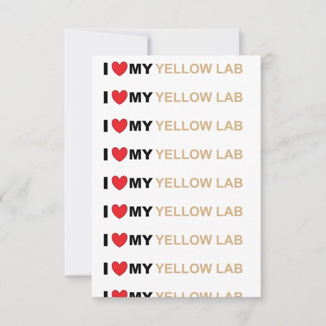 LR yellow love Thank You Card (Front)
