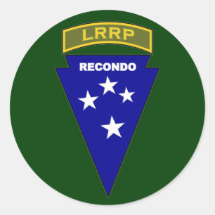 LRRP Recondo - Americal 1 Classic Round Sticker