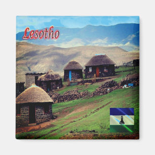 LS - Lesotho - Mountain Village Magnet