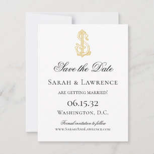 LS Monogram or SL Monogram Save the Dates Date