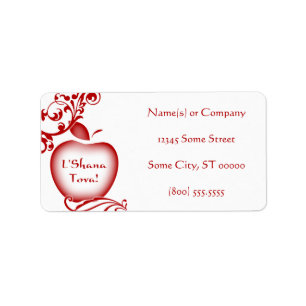L'Shana Tova Flourish Apple Label