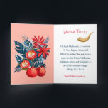 L'Shana Tovah! Rosh Hashanah Jewish New Year Thank You Card<br><div class="desc">Happy Rosh Hashanah Hebrew Text "Shana Tova" Jewish New Year Holiday symbols greeting card. L'Shana Tovah! Torah, Honey and apple, shofar, pomegranate, star of David, Rosh Hashana traditional fruits autumn, sukkot. Judaica. Vintage Birds and Leaves background. Invitations & Stationery > Invitations & Announcements, Invitations & Stationery > Greeting Cards seasonal...</div>