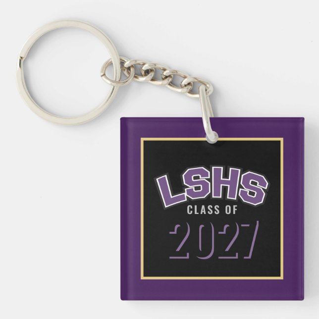 LSHS Custom Script Key Ring (Front)