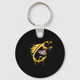 Lsu Tigers Fishing Fish Hook Key Ring