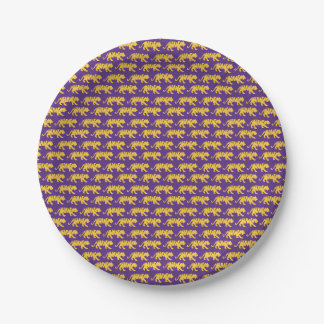 LSU Tigers Paper Plates - Purple & Gold Party