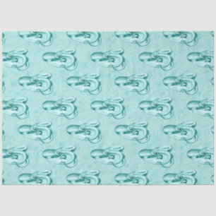 Lt Blue and Gold Nautical Series Design 14 Tissue Paper