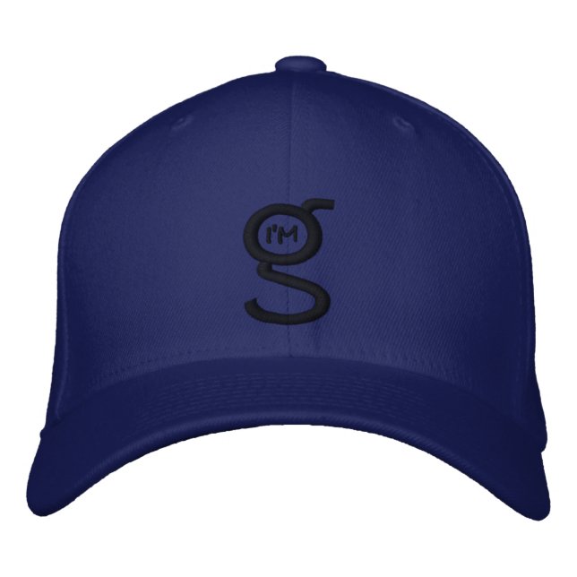 Lt Blue FlexFit Cap w Black Embroidered Logo (Front)