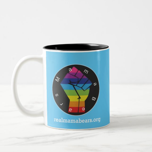Lt Blue Resist Rainbow Mug (Left)