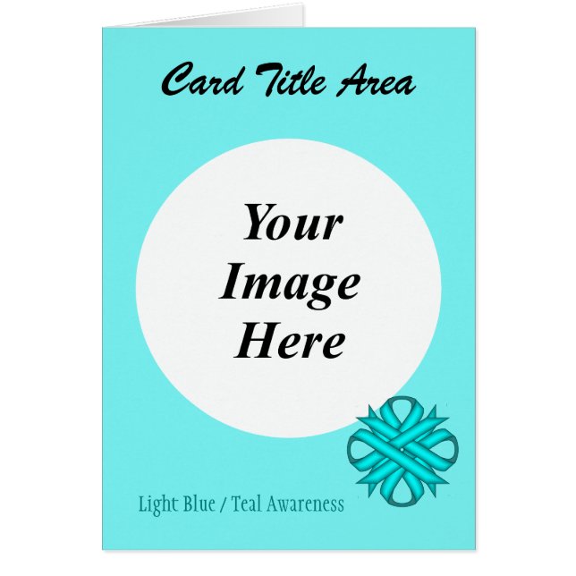 Lt Blue/Teal Clover Ribbon Template by K Yoncich (Front)