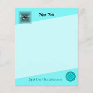Lt Blue / Teal Flower Ribbon by Kenneth Yoncich Flyer