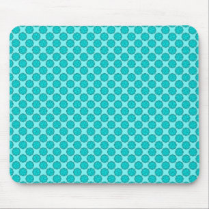 Lt Blue / Teal Flower Ribbon by Kenneth Yoncich Mouse Pad
