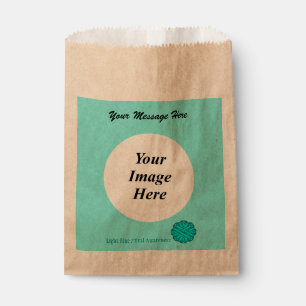 Lt Blue/Teal Flower Ribbon Template by K Yoncich Favour Bags