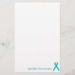 Lt Blue / Teal Standard Ribbon by Kenneth Yoncich Stationery