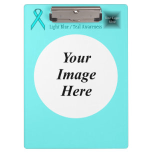 Lt Blue/Teal Standard Ribbon Tmplt by K Yoncich Clipboard