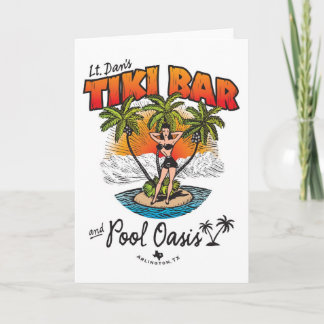 Lt. Dan's Tiki Bar & Pool Oasis Bikini Babe Card