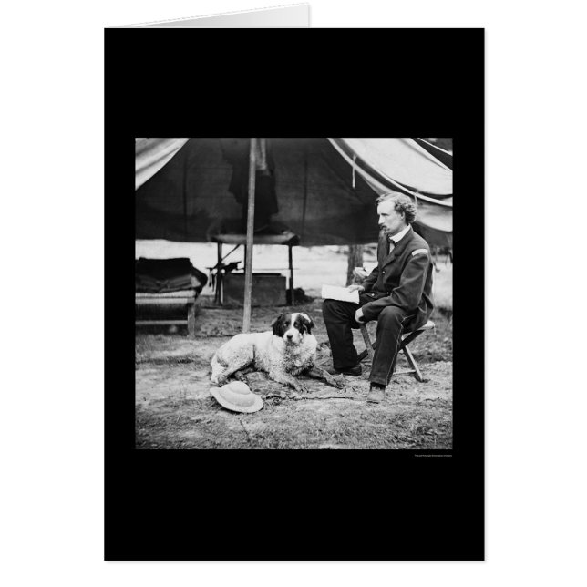 Lt. George A. Custer & Dog at Peninsula, VA 1862 (Front)