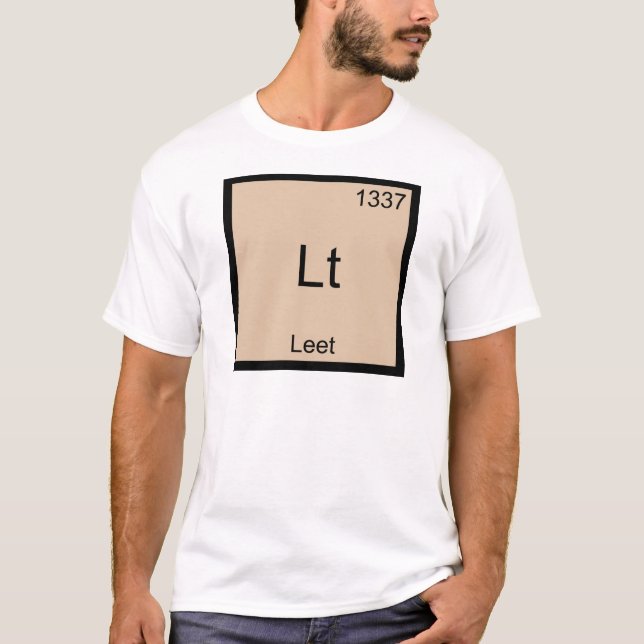 Lt - Leet Funny Chemistry Element Symbol T-Shirt (Front)