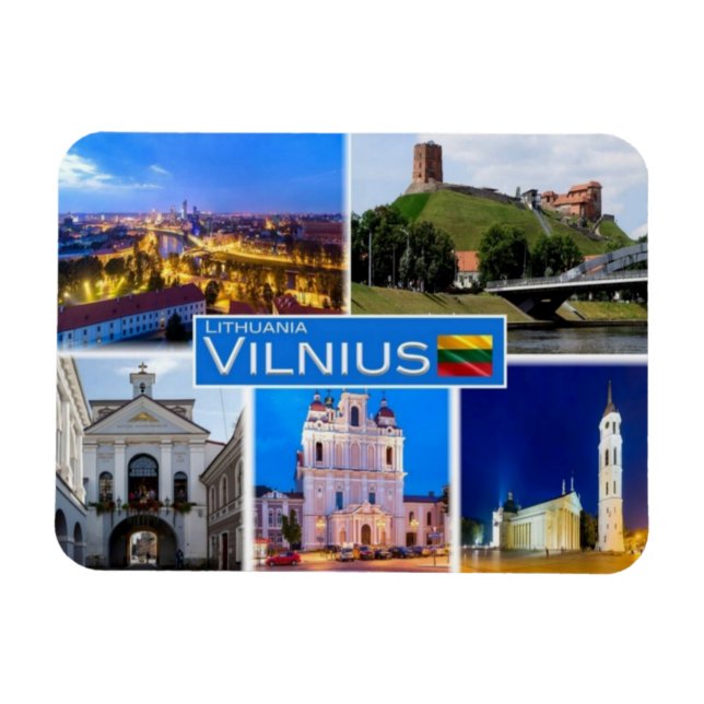 LT  Lithuania - Vilnius - Magnet (Horizontal)