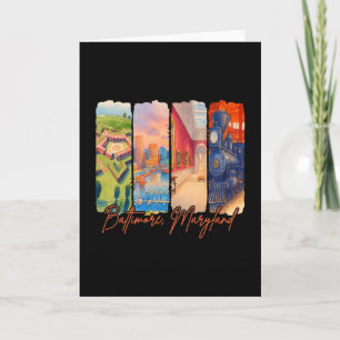 Ltimore Maryland Traveling Brushstroke Souvenir Va Card