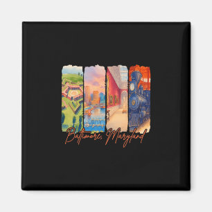 Ltimore Maryland Traveling Brushstroke Souvenir Va Magnet