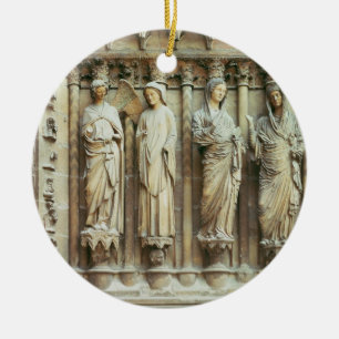 (LtoR) The Annunciation and the Visitation, right- Ceramic Tree Decoration