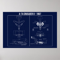 LTV A-7 Corsair II 1967 Blueprint