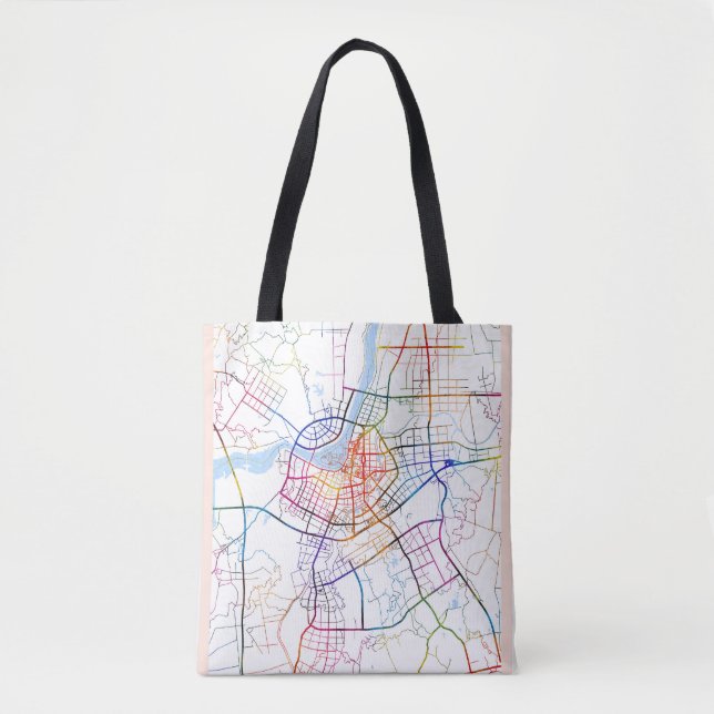  Lu'An China City Map Tote Bag (Front)