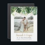 LUANA Beach Tropical Photo Save The Date Magnet<br><div class="desc">This is a modern save the date magnet features a beautiful tropical watercolor drop paired with a modern calligraphy font. Use the "personalise this template" button to make this magnet completely your own!</div>