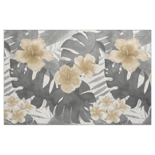 Luana Watercolor Tropical Neutral Floral Fabric